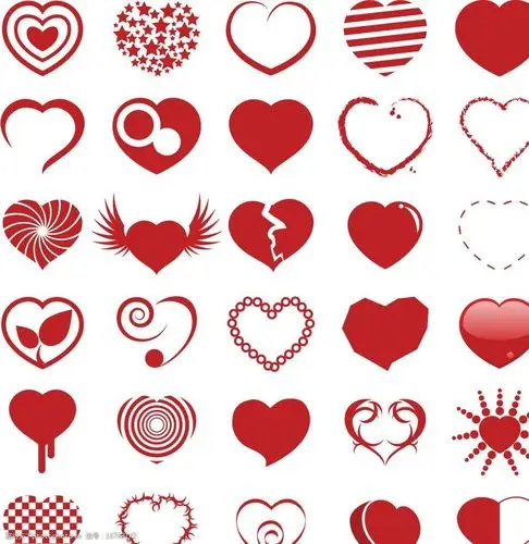 矢量心形图案图片
