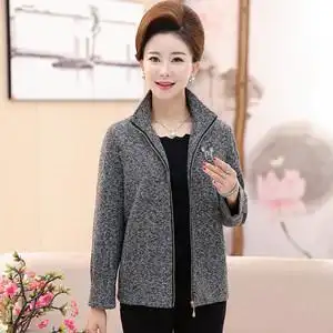 女式夹克衫春秋外套短款立领图片