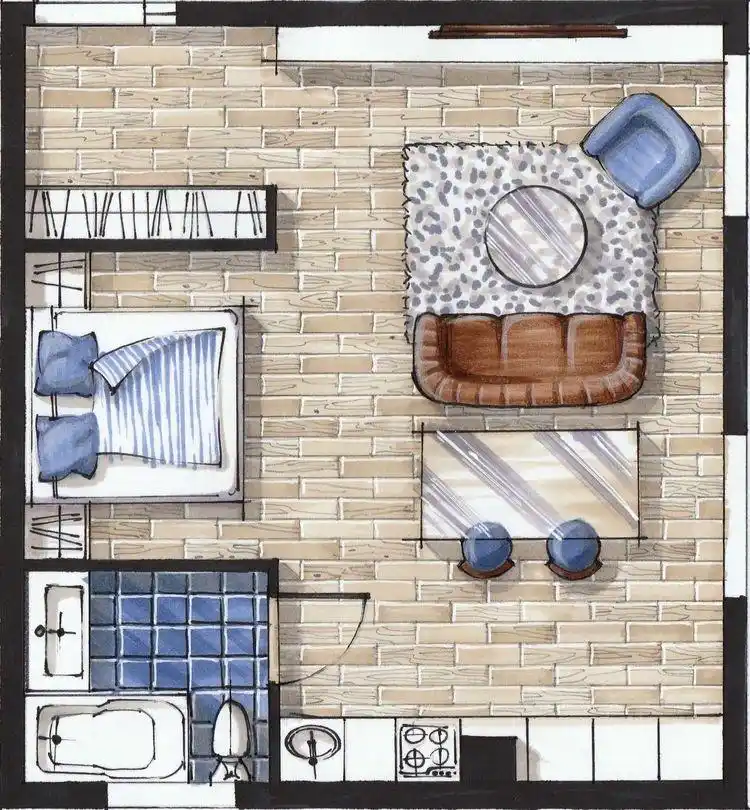 「素材推荐」最新室内设计ps彩屏图平立面家具psd素材|要不要?