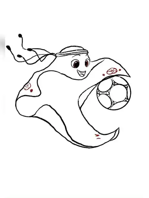 卡达尔世界杯吉祥物拉伊卜简笔画