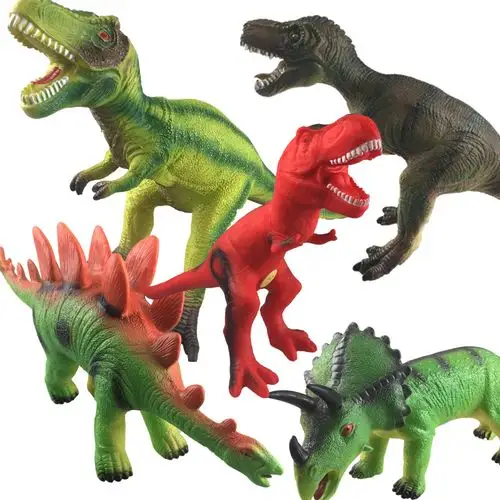 z侏罗纪大号霸王龙动物软胶仿真小恐龙套装模型儿童男孩玩具塑胶7