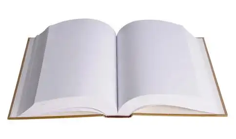 使用空白页面打开的书照片