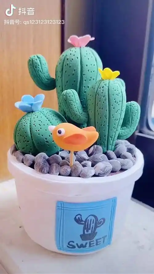超轻粘土我的生活日记多肉植物