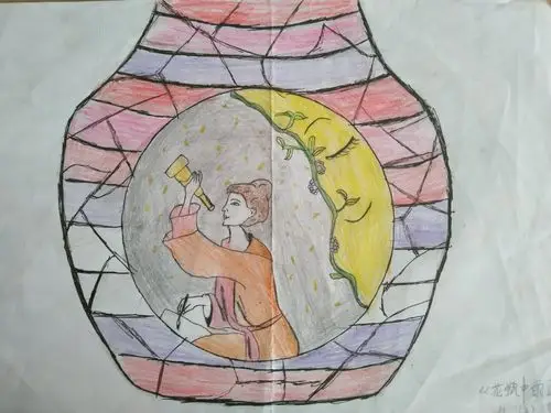 定安县实验中学八年级学生美术优秀作品