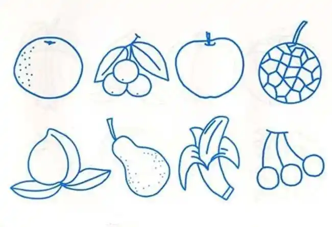 种水果幼儿园简笔画素材集合让孩子绘出趣味生活幼儿画画大全简单漂亮