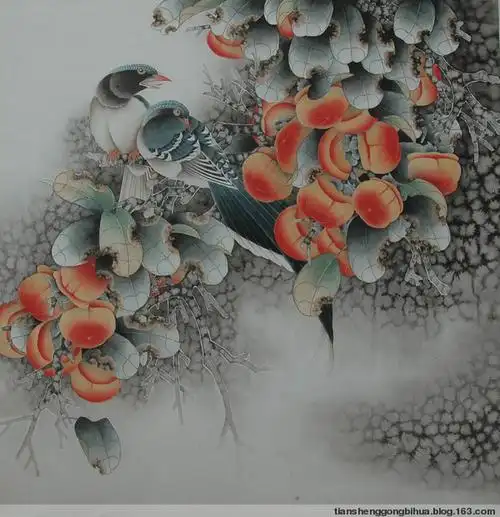 李敏工笔画作品欣赏