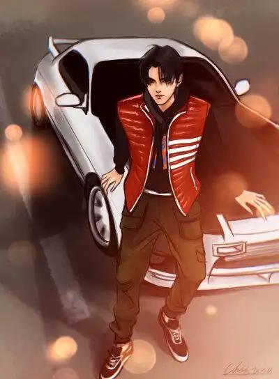 吴亦凡 kris 手绘漫画素描卡通头像偶像男明星演唱会造型