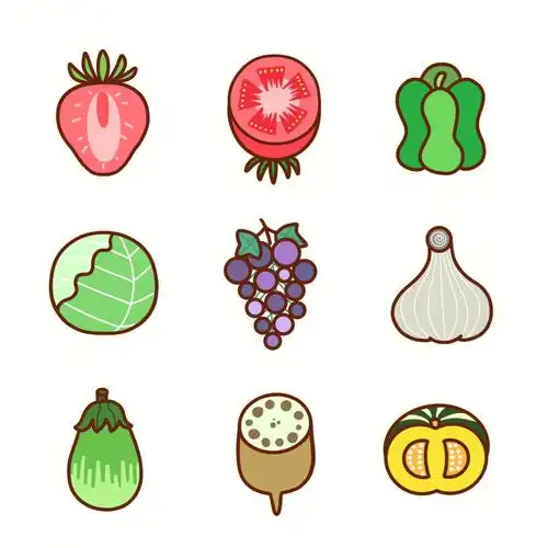 练习画蔬菜水果