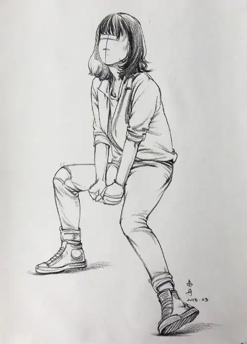 大神级速写人物临摹图,美术生拿去交作业吧(18张)