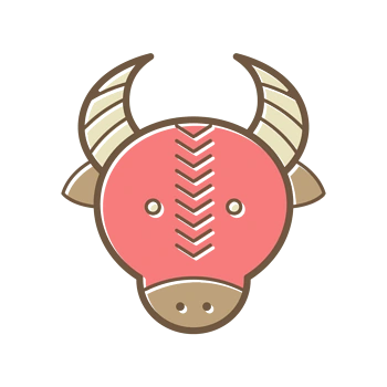 手绘牛头卡通
