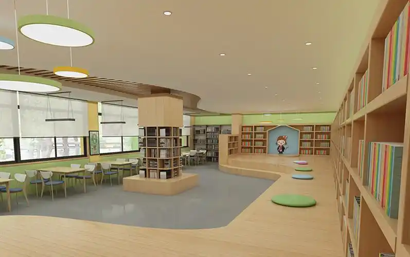 阅览室设计案例效果图