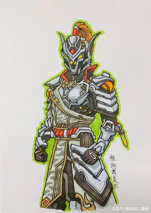 教你如何画出和平精英五曜套装,学会它不怕其他人物不会画_教育平台