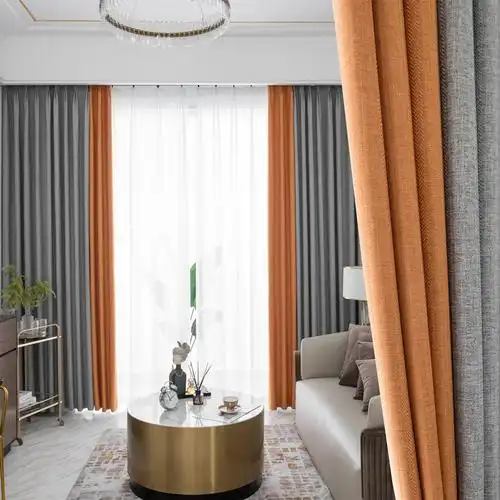 20v21年新款窗帘遮光成品北欧简约轻奢客厅卧室a现代拼色2020年飘