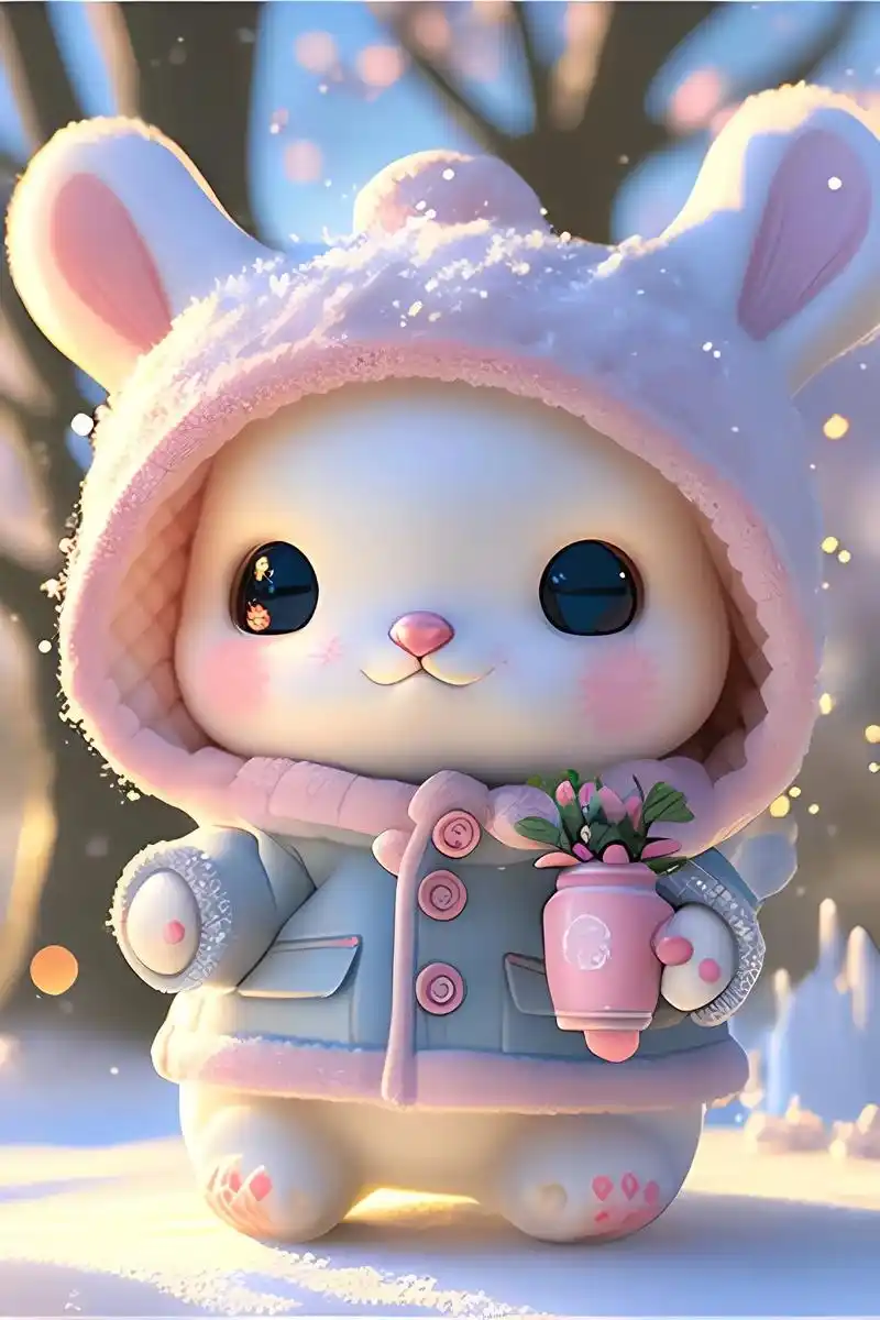 可爱兔子动态壁纸 #可爱萌图 #图文伙伴计划 #祝大家20 - 抖音