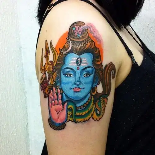 印度宗教三相神之一湿婆神纹身图案(9/10)