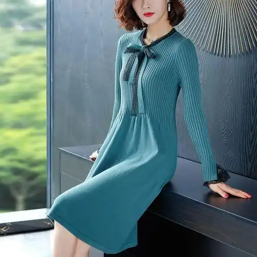 拼接2020年新款女装气质流行成熟新款裙子初秋新款时尚减龄轻熟气质穿