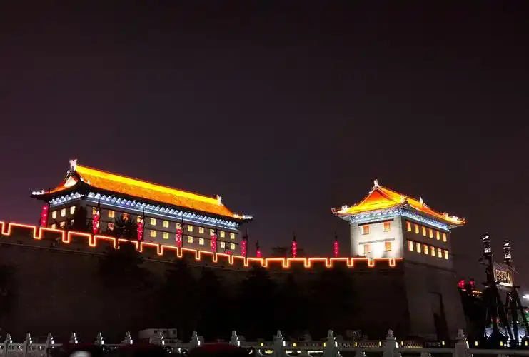 西安钟鼓楼南门———夜景