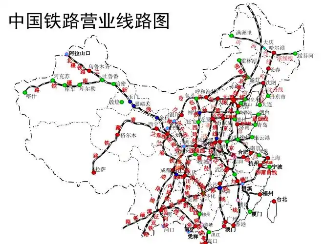 乌鲁木齐铁路局附近的医学院到火车站坐几路车中国铁路地图(全国铁路