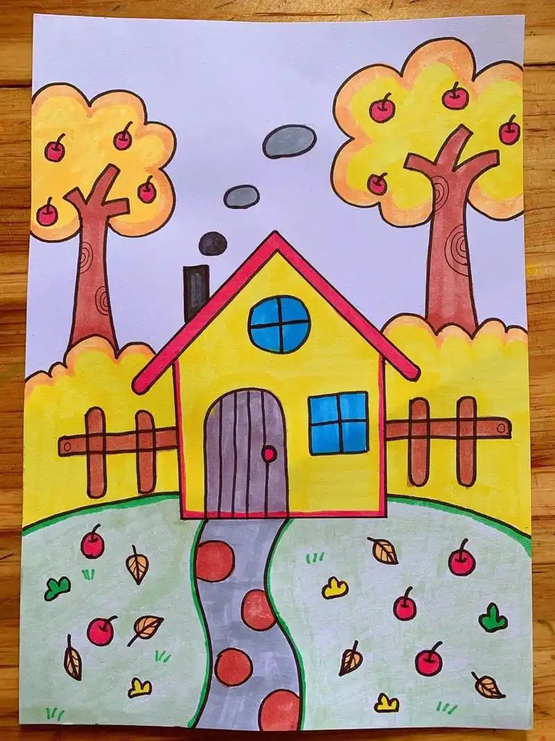 儿童美术96简笔画 儿童美术96适合3-6岁宝贝的简笔画,主题《秋天