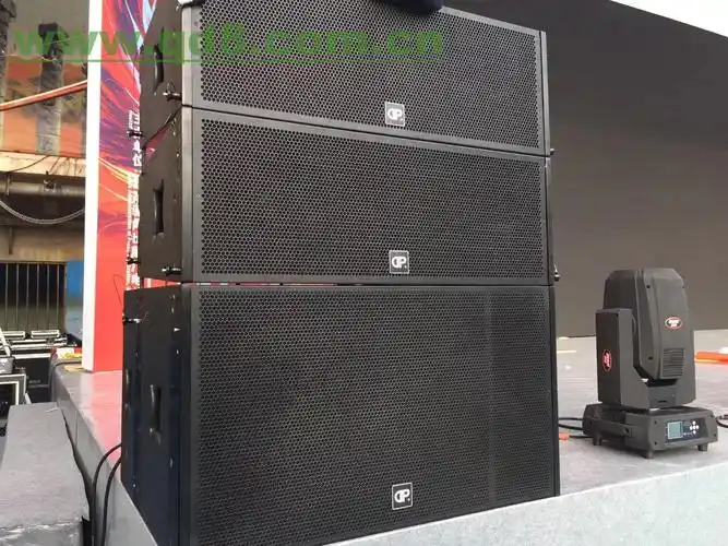 德立信双十线阵音箱专业户外演出大型舞台线阵音响设备厂家