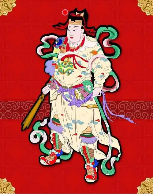 14-54素材模式:会员免费描述:年画门神杨戬 中国年画 门神 杨戬 二郎