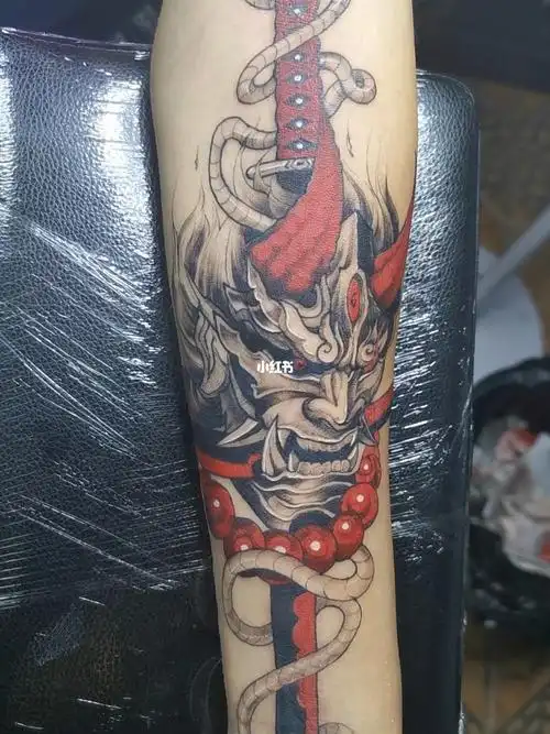 战神阿修罗小臂纹身