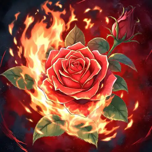 火烧玫瑰头像🔥🌹,独特魅力