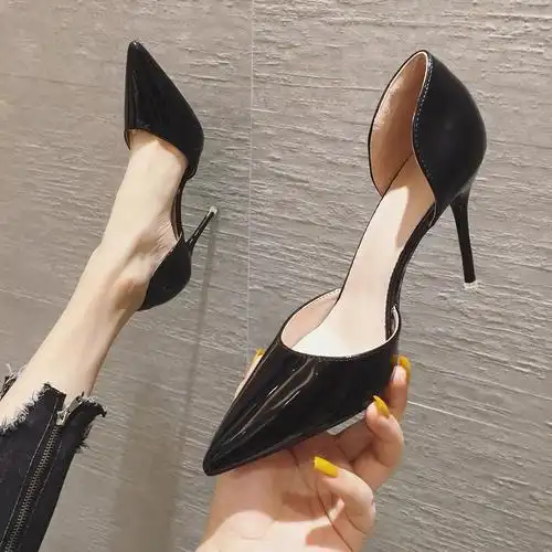 双面侧空大码高跟鞋男生穿的高跟鞋伪娘男士细跟大码高跟鞋41