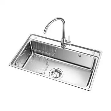 欧琳水槽大单槽 水槽龙头套餐 304不锈钢水槽单槽套餐 洗菜盆洗碗池单