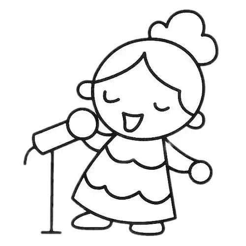唱歌的女孩简笔画唱歌的女孩简笔画可爱萌萌哒