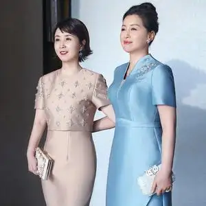 00今三色服饰淘宝婚礼妈妈结婚丈母娘喜婆婆婚宴装晚礼服连衣裙平时