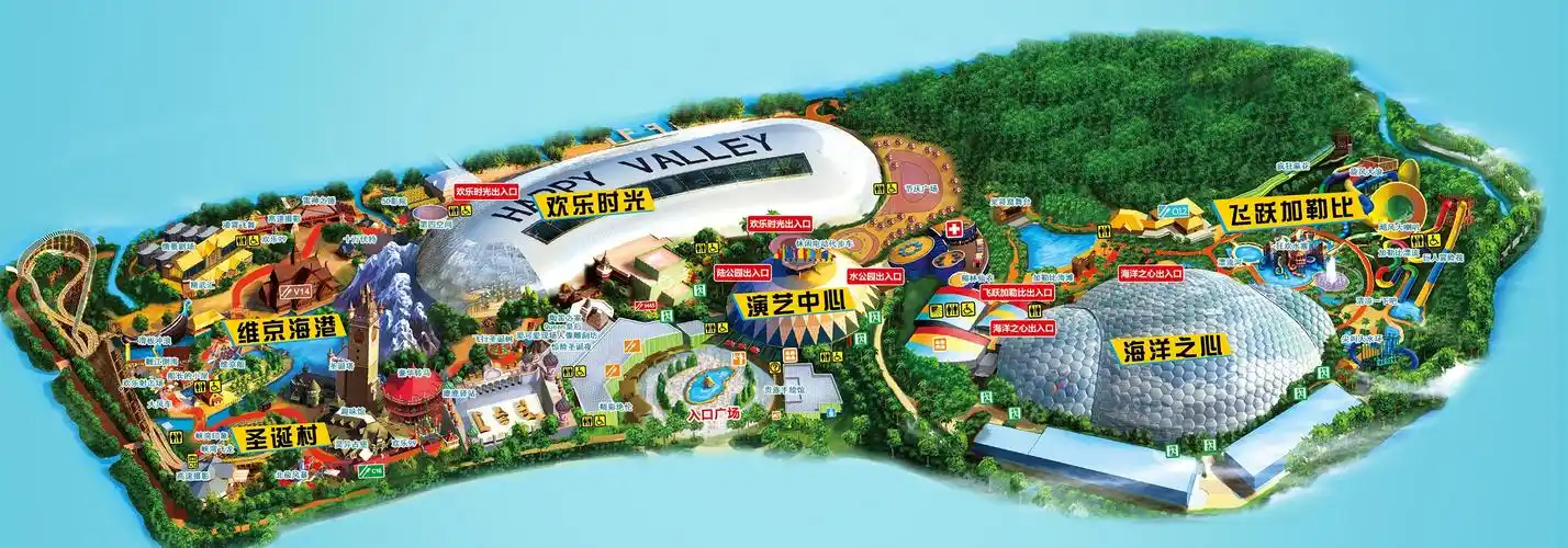 天津-天津欢乐谷地图@天津欢乐谷官网