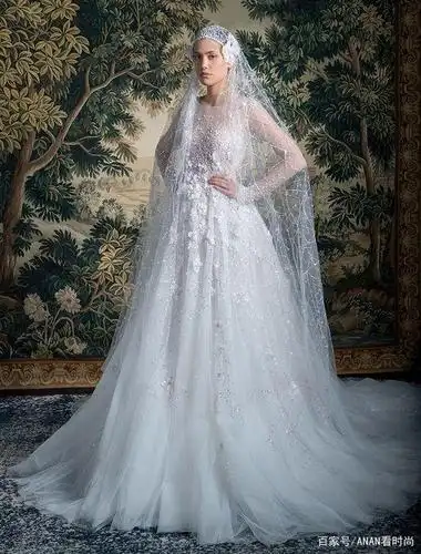 黎巴嫩georges hobeika绝美高定婚纱,油画里的新娘