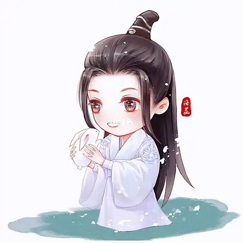 手绘 q版 插画 陈情令 魏无羡 肖战