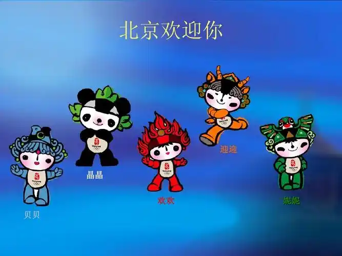 北京欢迎你 迎迎 晶晶 欢欢 贝贝 妮妮