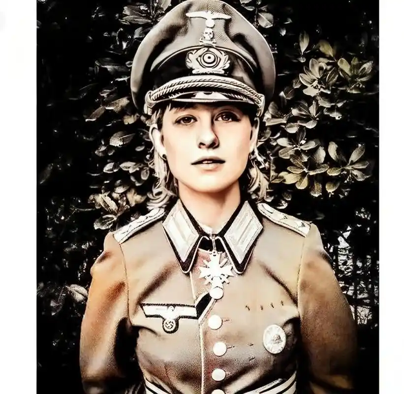 二战时期的两张美丽的德国女兵的照片,她们有着天使般的面孔和魔鬼般