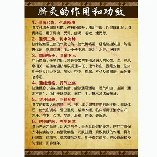 中atd养生脐灸的作用和功效宣传画介绍挂图墙贴纸海报装画医院诊