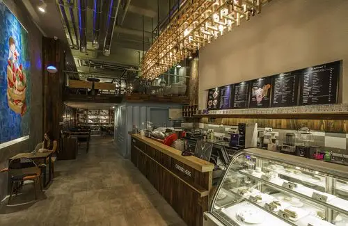 浪漫咖啡馆收银台设计效果图