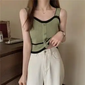 小吊带背心女夏季外穿设计感小众网红辣妹内搭针织打底无袖上衣潮