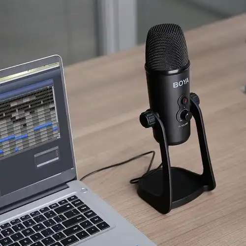 boya博雅bypm700sp电容麦克风手机电脑录音声卡专业麦克风