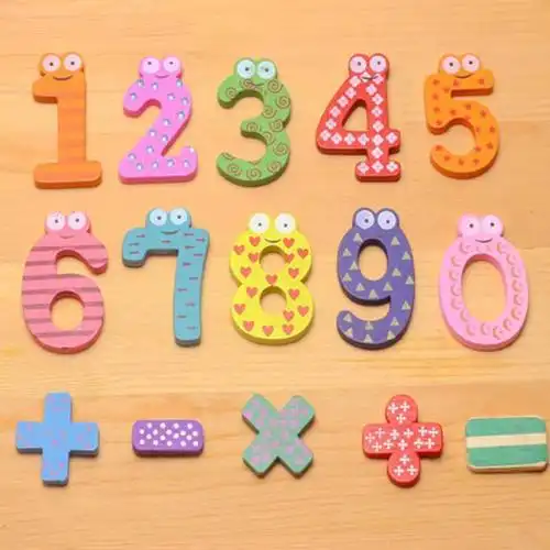 木质早教冰箱贴磁贴益智玩具磁性贴字母拼音数字贴儿童磁吸卡通贴