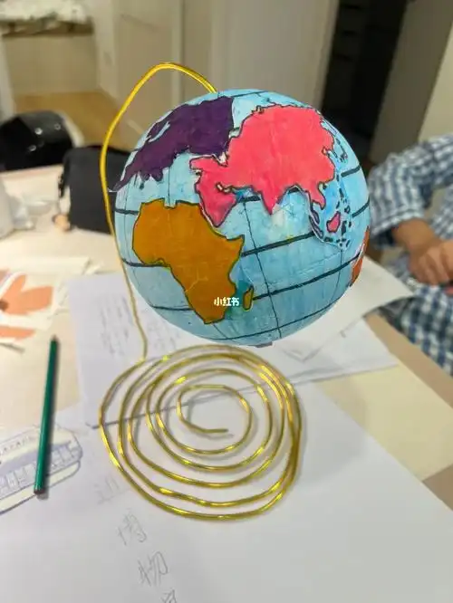 手工制作的地球仪