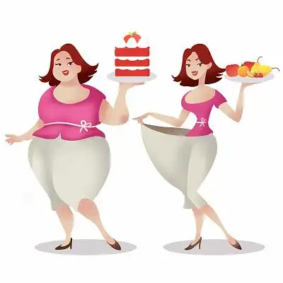 胖瘦健康减肥对比元素瘦身美容psd素材超重妇女在穿着运动服时踢软