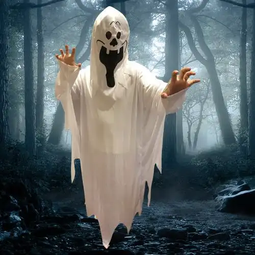 万圣节儿童服装吸血鬼白色幽灵成人演出服僵尸恶魔死神服饰