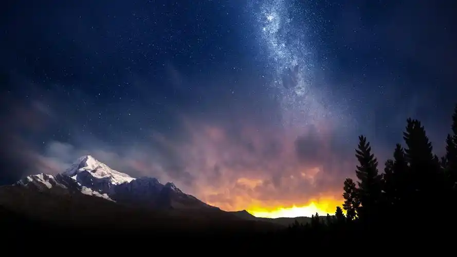 好看的夜景璀璨星空高清壁纸下载