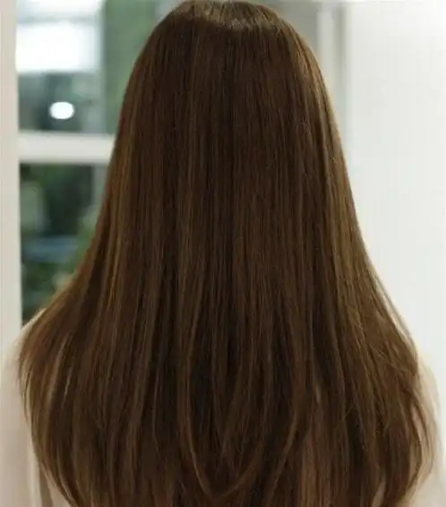 简单自然的中长直发,自然唯美气质女神