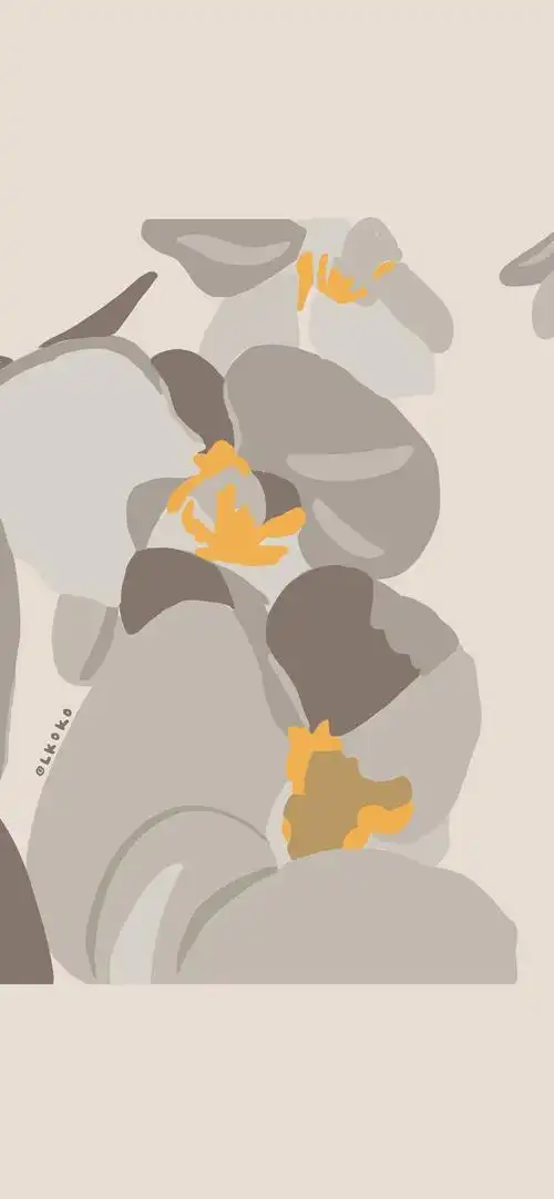 手绘动物/聊天背景/小清新ins/花朵插画/锁屏壁纸/可爱套图/简约平铺