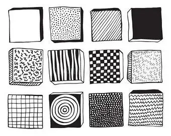 不同纹理的手绘块.