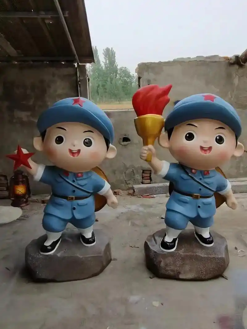 手工泥塑 #卡通人物 #玻璃钢雕塑 #主题乐园 - 抖音