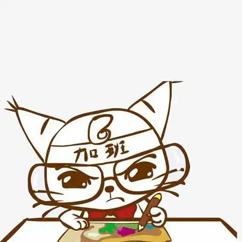 拼搏进取卡通可爱海报